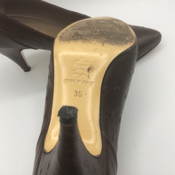 Monetti Leather Heel Brown Shoes Women’s Size 36 (6) Made in Italy - Picture 11 of 11